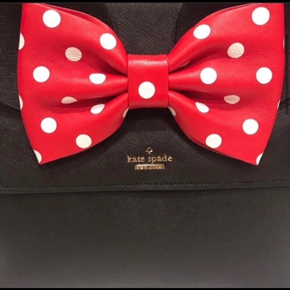 🥰 SALE 🥰 NEW KATE SPADE BLACK MINNIE BACKPACK - Picture 3 of 8